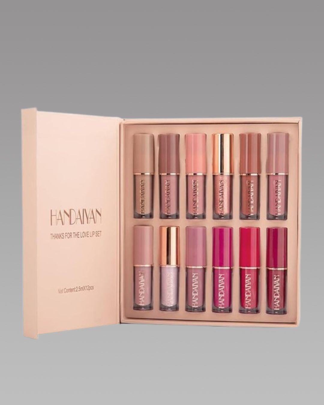 Handaiyan Velvet Matte Liquid Lipstick Set 12Pcs