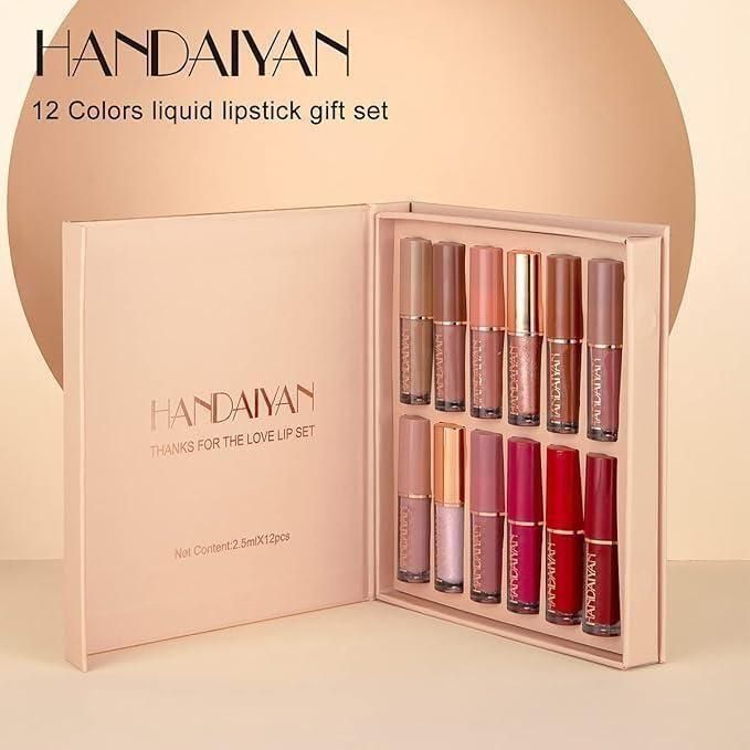 Handaiyan Velvet Matte Liquid Lipstick Set 12Pcs